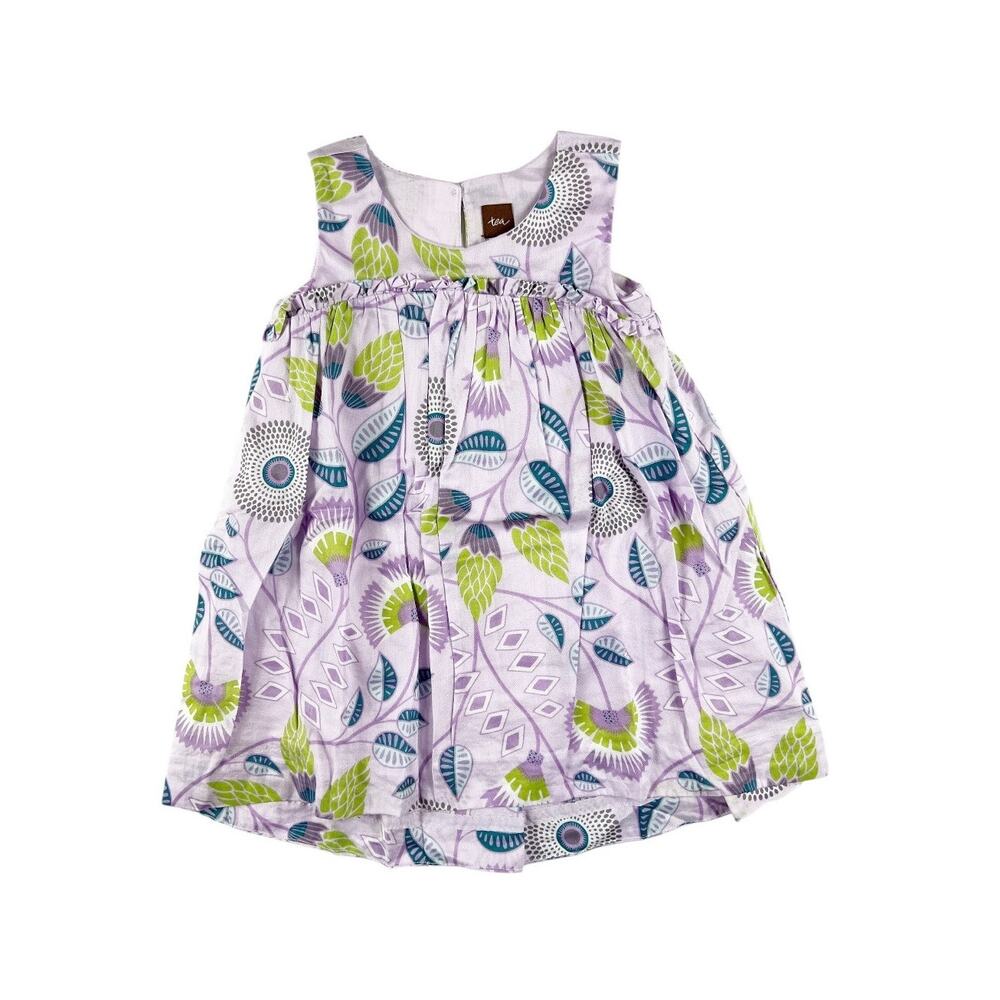 Tea Collection Lavender Blooming Floral Hi Lo Dress size 18-24 months